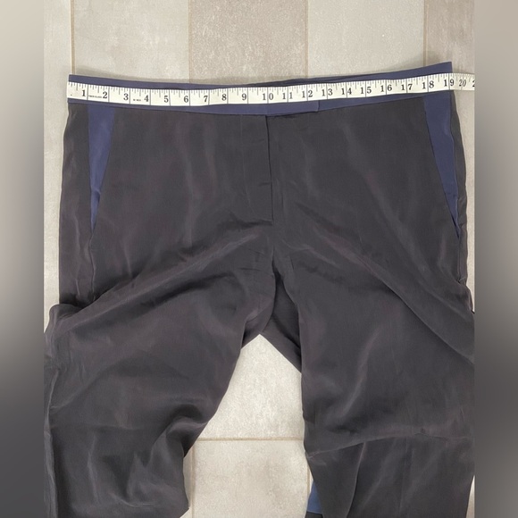 Brunello Cucinelli Silk Straight Leg Two-Tone Pant Size 14 - Picture 2 of 8